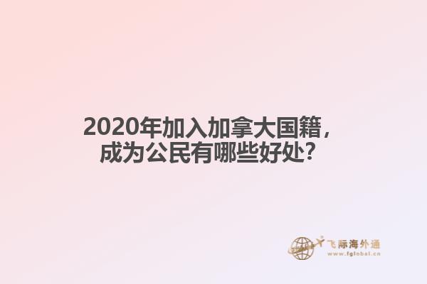 2020年加入加拿大国籍，成为公民有哪些好处？