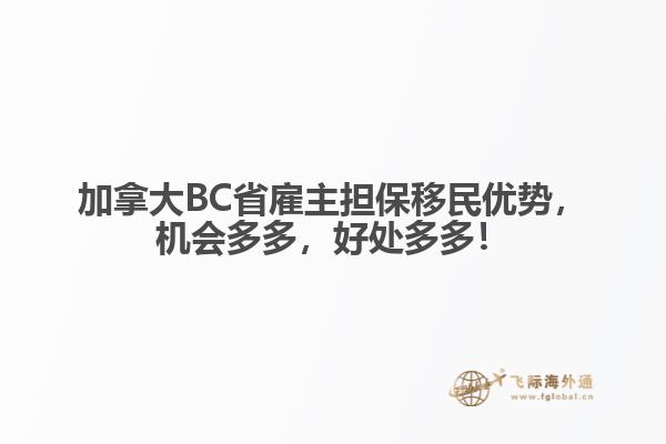 加拿大BC省雇主担保移民优势,机会多多,好处多多!
