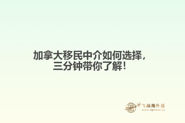 加拿大移民中介如何选择,三分钟带你了解!