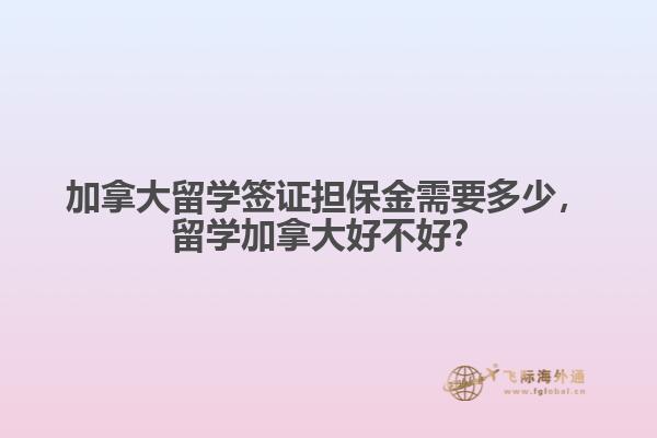 加拿大留学签证担保金需要多少，留学加拿大好不好？