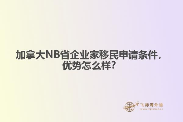 加拿大NB省企业家移民申请条件,优势怎么样?