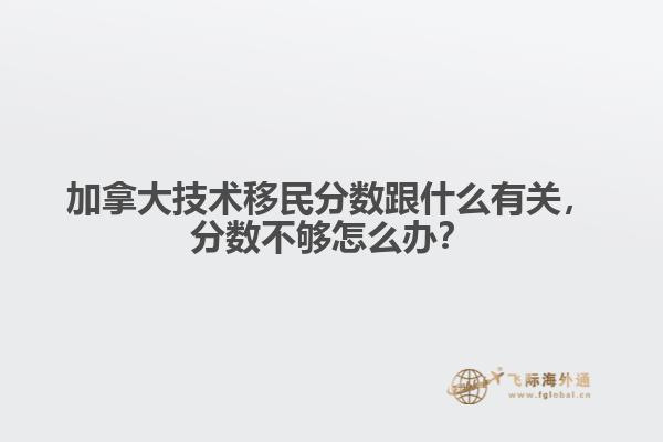 加拿大技术移民分数跟什么有关,分数不够怎么办?