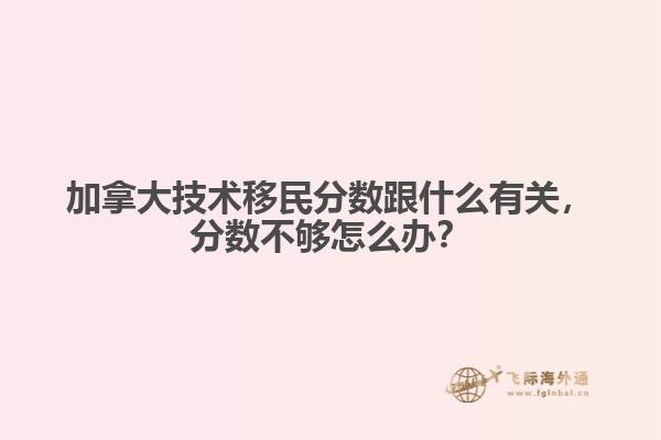 加拿大技术移民分数跟什么有关,分数不够怎么办?