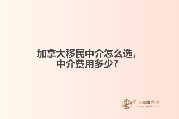 加拿大移民中介怎么选,中介费用多少?