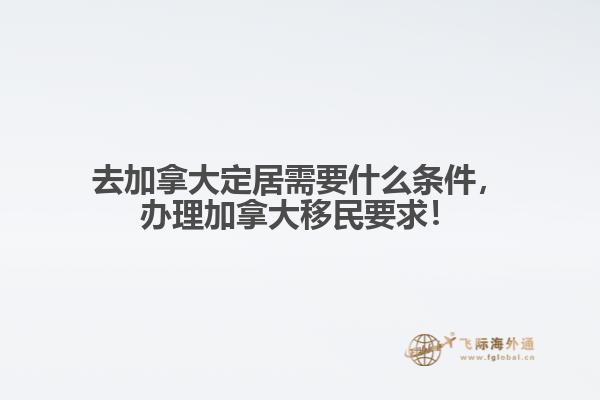 办理加拿大移民要求
