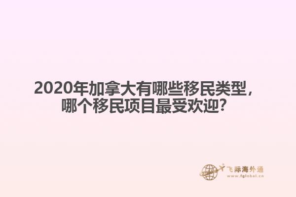 2020年加拿大有哪些移民类型，哪个移民项目最受欢迎？