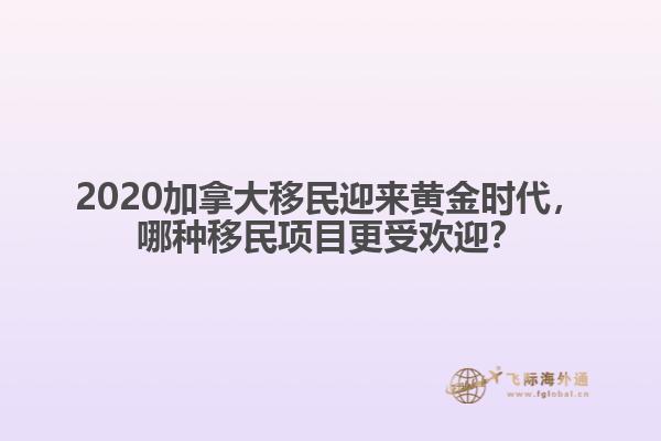 2020加拿大移民迎来黄金时代，哪种移民项目更受欢迎？