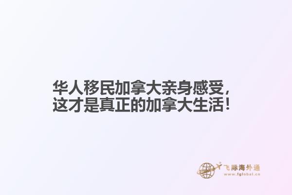 华人移民加拿大亲身感受,这才是真正的加拿大生活!
