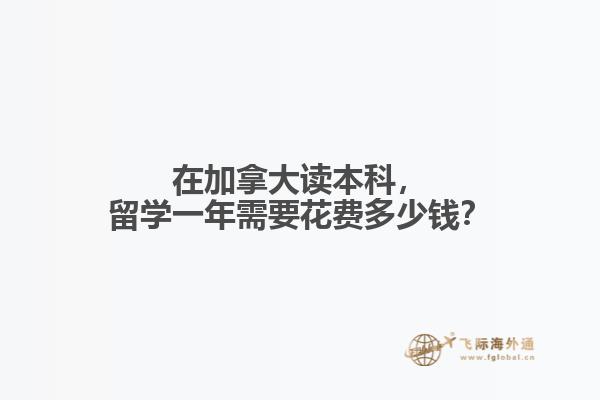 在加拿大读本科，留学一年需要花费多少钱？