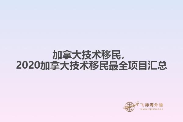 加拿大技术移民，2020加拿大技术移民最全项目汇总