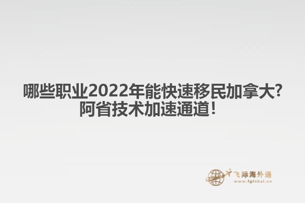 哪些职业2022年能快速移民加拿大