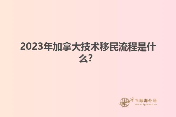 2023年加拿大技术移民流程是什么？