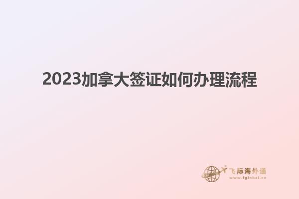 2023加拿大签证如何办理流程