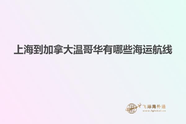 上海到加拿大温哥华有哪些海运航线