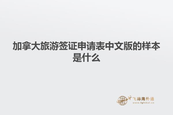 加拿大旅游签证申请表中文版的样本是什么