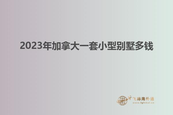 2023年加拿大一套小型别墅多钱