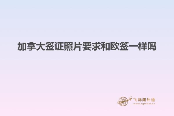 加拿大签证照片要求和欧签一样吗