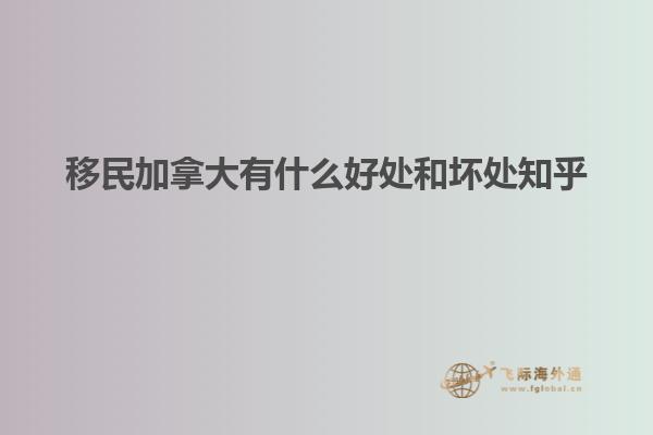 移民加拿大有什么好处和坏处知乎