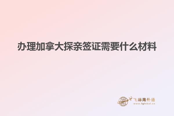 办理加拿大探亲签证需要什么材料