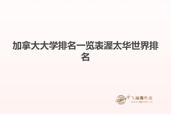 加拿大大学排名一览表渥太华世界排名