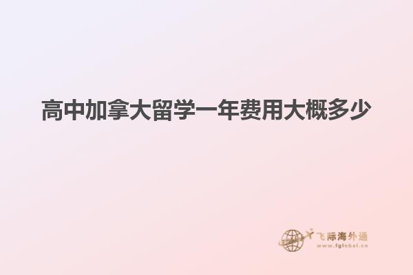 高中加拿大留学一年费用大概多少