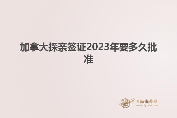 加拿大探亲签证2023年要多久批准