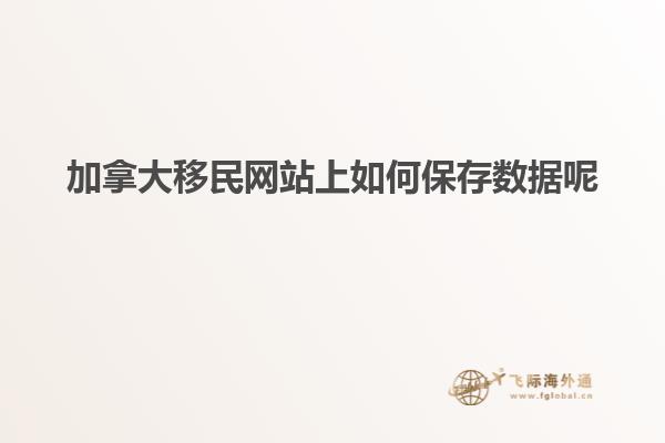 加拿大移民网站上如何保存数据呢