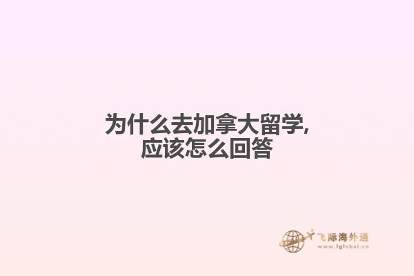 为什么去加拿大留学,应该怎么回答