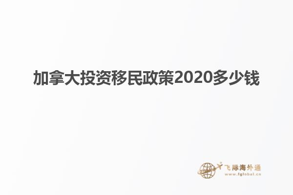 加拿大投资移民政策2020多少钱