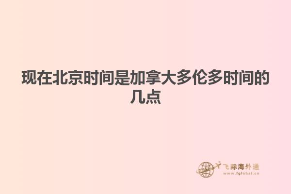 现在北京时间是加拿大多伦多时间的几点
