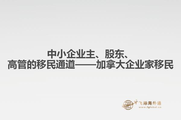 中小企业主、股东、高管的移民通道——加拿大企业家移民