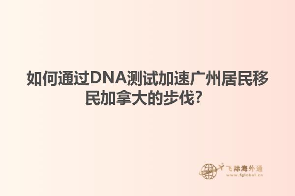 如何通过DNA测试加速广州居民移民加拿大的步伐？