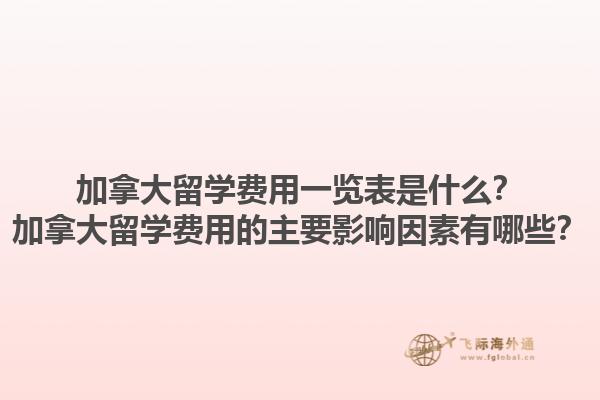加拿大留学费用一览表是什么？加拿大留学费用的主要影响因素有哪些？1.jpg