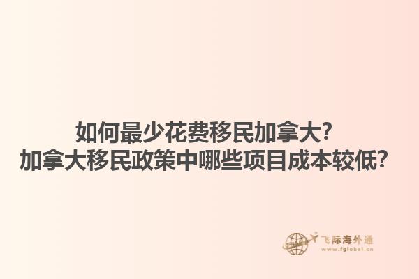 如何最少花费移民加拿大？加拿大移民政策中哪些项目成本较低？1.jpg