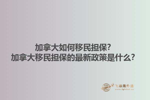 加拿大如何移民担保？加拿大移民担保的最新政策是什么？1.jpg