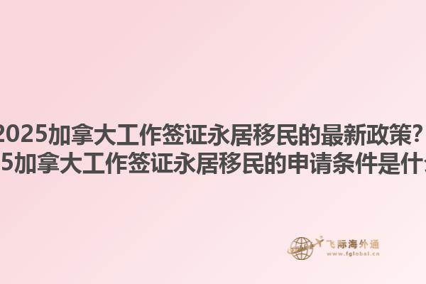 2025加拿大工作签证永居移民的最新政策？2025加拿大工作签证永居移民的申请条件是什么？1.jpg