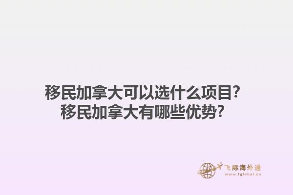 移民加拿大可以选什么项目？移民加拿大有哪些优势？1.jpg