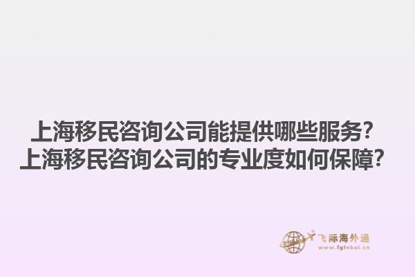 上海移民咨询公司能提供哪些服务？上海移民咨询公司的专业度如何保障？