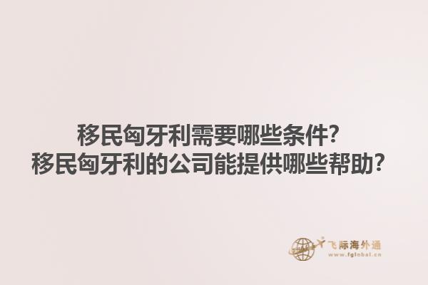 移民匈牙利需要哪些条件？移民匈牙利的公司能提供哪些帮助？1.jpg