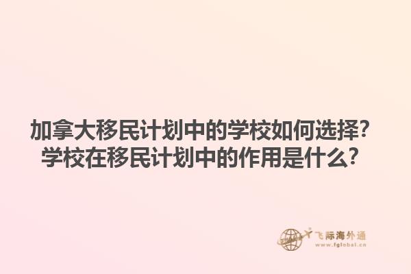 加拿大移民计划中的学校如何选择？学校在移民计划中的作用是什么？1.jpg