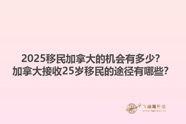 2025移民加拿大的机会有多少？加拿大接收25岁移民的途径有哪些？1.jpg