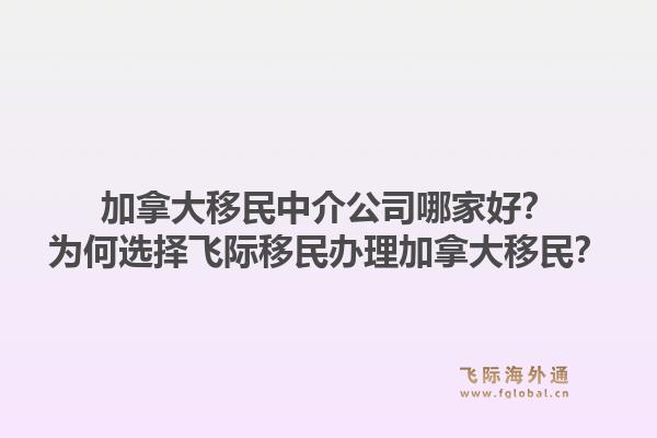 加拿大移民中介公司哪家好？为何选择飞际移民办理加拿大移民？1.jpg