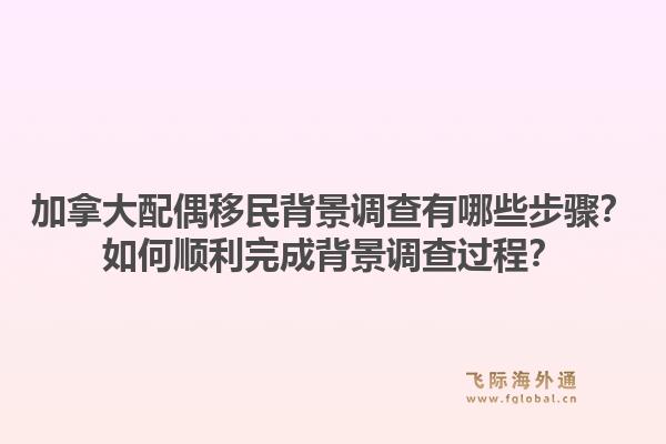 加拿大配偶移民背景调查有哪些步骤？如何顺利完成背景调查过程？1.jpg