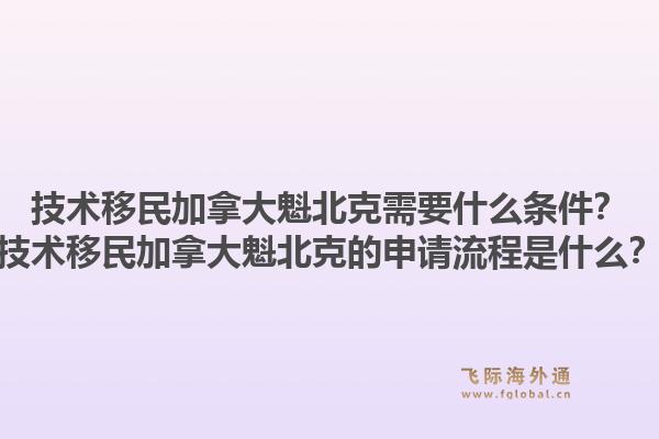 技术移民加拿大魁北克需要什么条件？技术移民加拿大魁北克的申请流程是什么？1.jpg