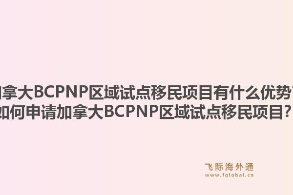 加拿大BCPNP区域试点移民项目有什么优势？如何申请加拿大BCPNP区域试点移民项目？1.jpg