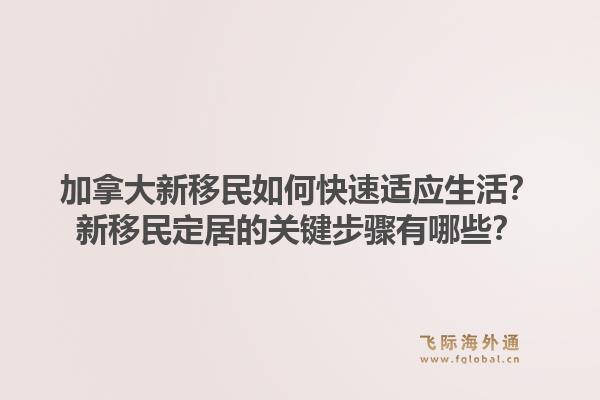 加拿大新移民如何快速适应生活？新移民定居的关键步骤有哪些？1.jpg