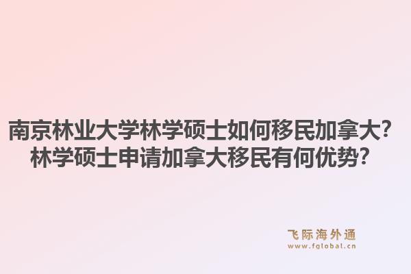 南京林业大学林学硕士如何移民加拿大？林学硕士申请加拿大移民有何优势？1.jpg
