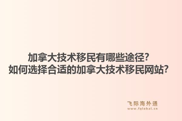 加拿大技术移民有哪些途径？如何选择合适的加拿大技术移民网站？1.jpg