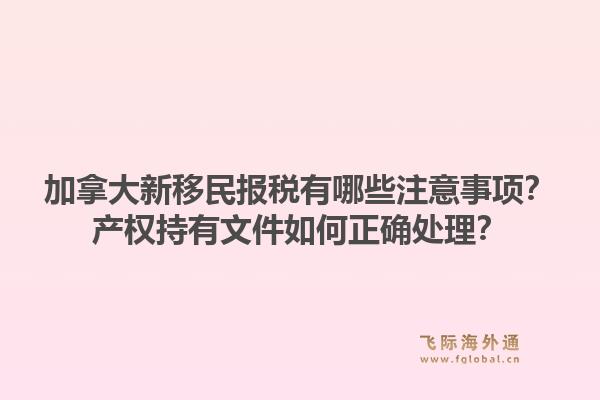 加拿大新移民报税有哪些注意事项？产权持有文件如何正确处理？1.jpg
