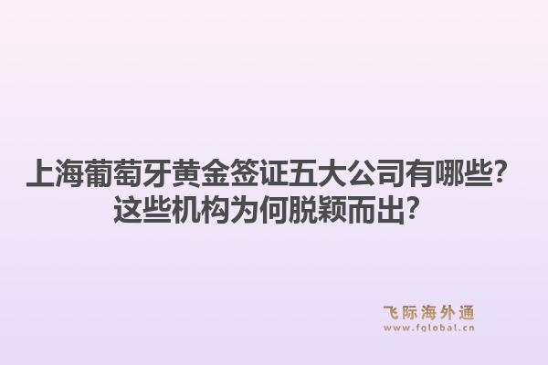 上海葡萄牙黄金签证五大公司有哪些？这些机构为何脱颖而出？1.jpg